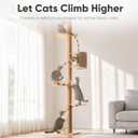 FUKUMARU Floor to Ceiling Cat Tree, 78-108in (6.5–9ft) Adjustable Cat Tower