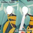 Outdoor Round Tablecloth with Umbrella Hole, Tropical Flowers Fitted Table Cloth with Elastic 36"-44" Waterproof Oil-Proof Circle Patio Table Cover for Picnic Camping Party