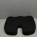 Amazon Basics Comfortable Seat Cushion for Office Chairs, Enhanced Memory Foam, Black