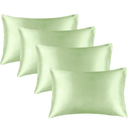 BEDELITE Satin Pillowcase for Hair and Skin, Super Soft Similar to Silk Pillow Cases 4 Pack with Envelope Closure, Cooling Pillowcases for Women Men (20"x40" King Size, Gleam)