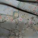 Vintage Chinoiserie Cherry Blossom Mahjong Mat 31.5 x 31.5 in, Cottagecore Botanical Floral Bird Anti Slip and Noise Reduction Game Table Cover for Mahjong Dominoes Card Board Tile Games
