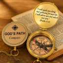 God's Path Compass Communion & Confirmation Gift for Teenage Boys | Baptism Religious Gifts for Men, Christian, Catholic, Graduation | Sentimental & Inspirational Present Greeting Card Included