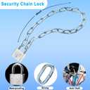 Security Chain and Lock - 39 Inch Heavy Duty 8mm Galvanized Anti-Rust and Anti-Theft Chain With Padlock for Bike, Bicycle, Scooter, Motorcycle, Door, Gate, Fence