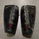 KUAFU LED Tail Light Pair Compatible with 2002-2006 Chevy Avalanche 1500 2500 Smoke Lens LED Tube Bar Tail Lamp Left & Right Replacement for 15771437 15771438 GM2800153 GM2801153