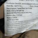 ULTCOVER Rectangular Patio Heavy Duty Table Cover - 600D Tough Canvas Waterproof Outdoor Dining Table and Chairs General Purpose Furniture Cover Size 111L x 74W x 28H inch