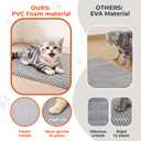 BurgeonNest PVC Foam Cat Litter Mat 24x15 inch, Soft on Paws, Double Layer Litter Trapping, Urine-Proof Water Resistant, Easy Clean Scatter Control (Gray)