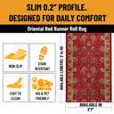 Ottomanson Oriental 2x3 Entryway Rug Non-Slip Small Area Rugs