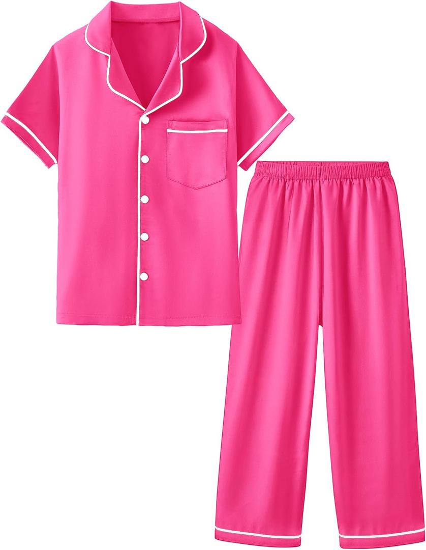 Mikrdoo Girls Outfits Short Sleeve Tops & Pants 2PCS Girls Clothing 4-16 Years