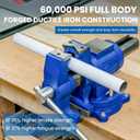 Forward DT08125A 5-Inch Heavy Duty Bench Vise 360-Degree Swivel Base and Head with Anvil (5", Ductile Iron)