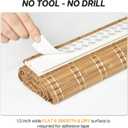 LazBlinds No Tools No Drill Bamboo Roller Shades, Cordless Bamboo Blinds, Light Filtering Roll Up Blinds for Windows, French Door, Porch or Patio Privacy Screen, 26'' W x 70'' H, Brown206