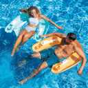INTEX 58859EP Sit 'N Float Inflatable Pool Float: Pool Lounge with Built-in Cup Holders Heavy-Duty Handles 220lb Weight Capacity 58" x 39" 