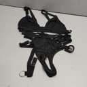 Lilosy Sexy Wireless Choker O Ring Linked Strappy Harness Lingerie Set Outfits 3 Piece M