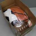 Full Size Plush Sports Balls Set  4-Piece Soft Toy Balls for Kids and Toddlers, Includes Football, Basketball, Soccer Ball & Baseball  Indoor Play, Nursery Dcor, Gift for Boys and Girls