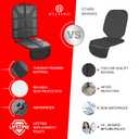 Helteko Car Seat Protector - 2 Pack Car Seat Cover for Child Carseat with Thickest Padding, 600D Oxford, Waterproof & Durable Fabric, Non-Slip Back, 2 Mesh Storage Pockets, Black