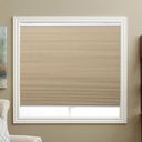 Cellular Shades Cordless Blackout Honeycomb Blinds Fabric Window Shades Ivory Beige(Blackout), 35" W x 38" H