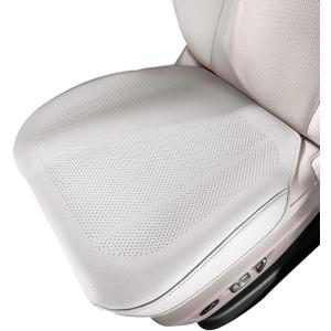 2-Pack Premium Leather Car Seat Covers - Front Bottom Seat Protectors, Skin-Friendly & Lightweight, Anti-Slip Universal Fit for Cars, Trucks, SUVs (Off White)