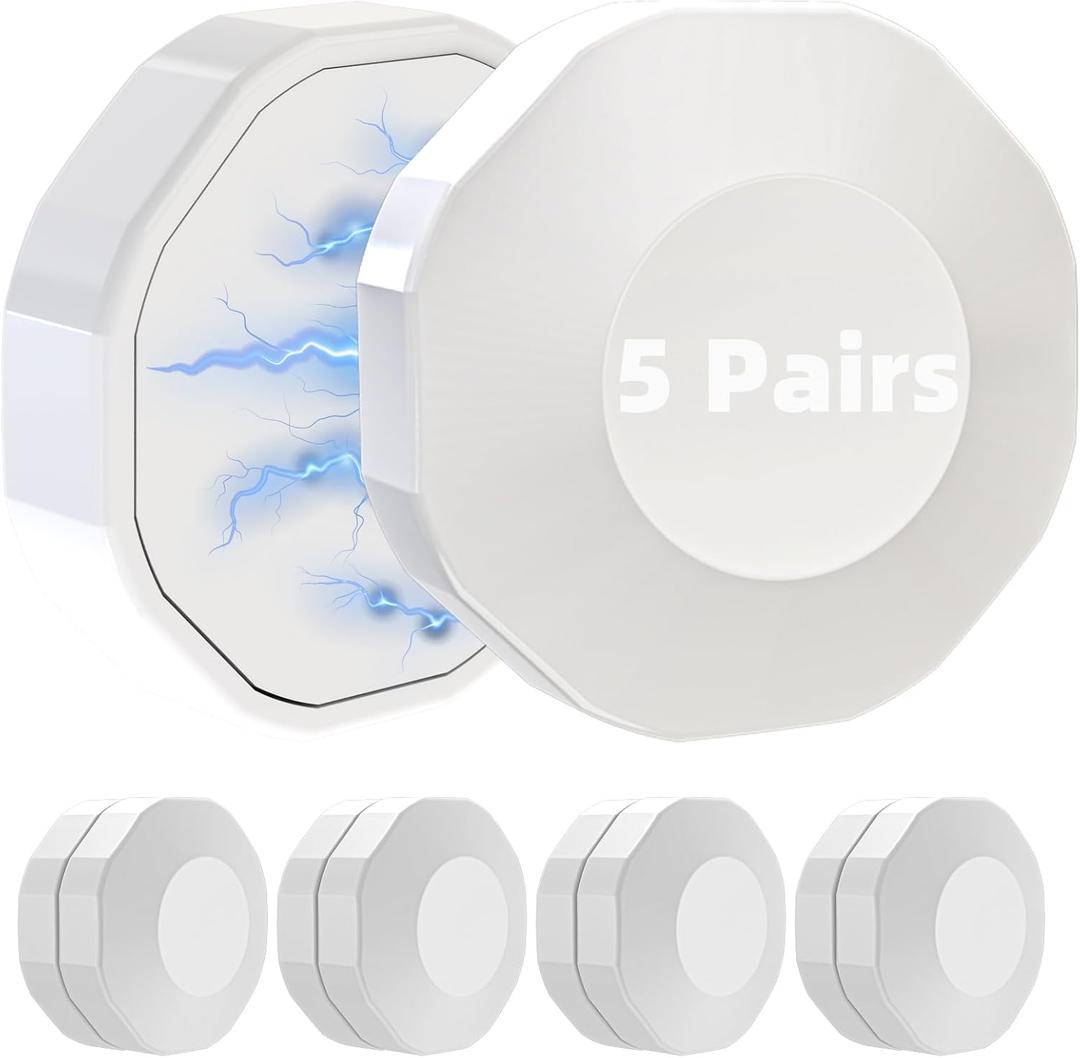 5 Pairs Shower Curtain Magnet Weights Bottom (White)