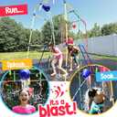 Backyard Waterpark with Splash Wheel, Dump Buckets for Kids Outdoor Water Play
