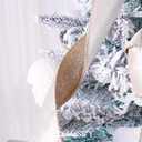 2 x Champagne Velvet Wired Ribbon with Glitter Back 2.5 Inch Ivory and Gold Christmas Wired Ribbon for Christmas Tree Decorations, Gift Wrapping, Mantel, Wreaths Supplies, Topper Bows (10 Yards)