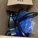 Rolling Shop Stool with Wheels,Mechanic Garage Stool Chair with Adjustable Height 15.55"-18.3",Heavy Duty Swivel Roller Seat for Garage,Salon and Tattoo Beauty, Blue