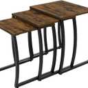 SRIWATANA Nesting Tables, Vintage Side End Tables Living Room, Coffee Snack Table Set of 3