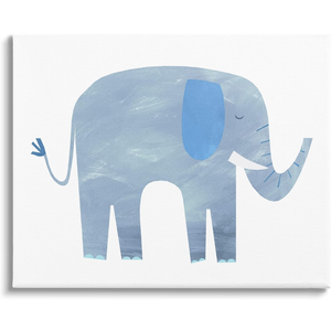 Stupell Industries Elephant Wildlife Animal Shape Canvas Wall Art, Design by Emily Kopcik 16x20"
