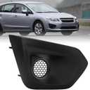 Fog Light Cover Compatible with 2012 2013 2014 Subaru Impreza Black Front Bumper Fog Lamp Covers Right Passenger Side