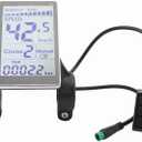 Electric LCD Display Meter, 5 Pin 24V 36V 48V 60V Universal LCD Display Electric Scooter M5 LCD Panel Screen, Cycling Computer for 31.8 22.2mm Electric Bikes