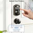 Veise Keyless Entry Door Lock with 2 Knobs, Electronic Backlit Keypad Deadbolt with Handle Set, Auto Lock, One-time Codes, Smart Deadbolt for Front Door, Easy Installation, Oil-Rubbed Bronze