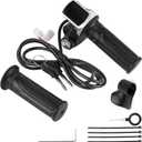 Full Twist Throttle for 60V EBike with LED Display Key Lock Electric Bike Throttle Grip for Electric Dirt Bike Scooter Bicycle Mountain Bike Motorcycle