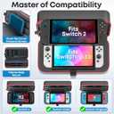2 x Carrying Case Compatible with Nintendo Switch 2(2025) , Portable Switch 2 Travel Carry Case Fit for Joy-Con 2 and AC Adapter, Hard Shell Protective Pouch Bag with 26 Game Cards for Game Accessories