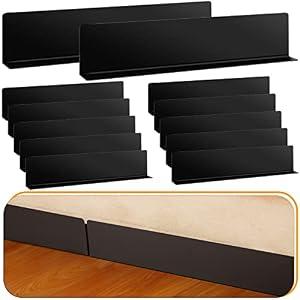 Treela 12 Pcs Under Couch Blocker Black Couch Blocker for Pets Bumper for Under Furniture Baffle Board with Adjustable Guard to Stop Going Below Sofa Easy Install (3.2 Inch)