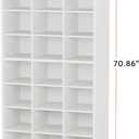 Tribesigns 10-Tier Shoe Storage Cabinet, White Wooden Shoe Rack with 30 Cubbies, Freestanding Tall Entryway Shoe Organizer for Closet, Entryway, Living Room, Large