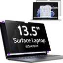 Peslv Privacy Screen for 13.5 Inch Surface Laptop 6/5/4/3/2/1, MagicSuction Removable Anti Spy Black Protector, Glare Blue Light Filter for Microsoft Laptop Computer Monitor