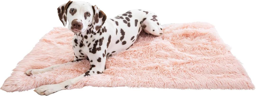 Best Friends by Sheri Calming Shag Dog Blanket  Ultra Soft Faux Fur Pet Throw, Anxiety-Relief, Lightweight Warm Bed Cover for Dogs and Cats, Machine Washable, Cotton Candy Pink, 30" x 40"
