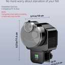 2 x Pawfly Automatic Fish Feeder for Aquarium, Auto Vacation Timer for Tank 60 ml Adjustable Fish Food Dispenser for Pellets Strips, Battery Operated (Battery Not Included)