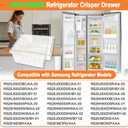UPGRADED DA97-08692B Refrigerator Crisper Drawer Compatible with Samsung Refrigerator Drawer Replacement Part RS25J500DSR RS25J500DSG RS261MDRS RS25H5000SR Samsung Fridge Drawers Replacement Bin Lower