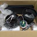 Ceiling Fans with Lights, 42 Inch Low Profile Ceiling Fan with Lights and Remote Control, LED Dimmable DC Reversible, 8 Speed, Noiseless, Modern Black Ceiling Fan for Bedroom, Indoor/Outdoor Use