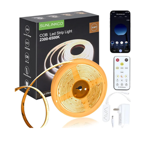 COB LED Strip Light 16.4ft, Dimmable 2300K-6500K White CCT Tunable, DC 24V Cuttable LED Tape Light, High Density 3040 LED 36W CRI 90, APP Remote Control, Music Mode, For Home DIY, Living Room, Bedroom