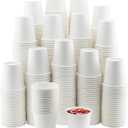 NYHI 500 Pack 6 oz White Small Disposable Paper Coffee Cups Hot Cold Beverage Drinking Cup for Water Juice Espresso Tea Ideal for Water Coolers Party