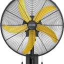 5000 CFM 20" Wall Fan Oscillating, Professional Industrial Wall Mount Fan with 3 Speed for Warehouse, Factory, Workshops, and Garage, UL Listed