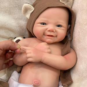 OtardDolls Reborn Baby Dolls Lifelike Reborn Baby Doll 17 Inch Full Body Silicone Reborn Baby Handmade Weighted Newborn Lifelike Baby Dolls Set for Children