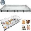 DZWLKJ Guinea Pig Cage Liner Tarp Bottom Waterproof and Washable Base Also for Rabbits, Bunny, Chinchesillas, Hedgehog, Ferrets and Other Small Animals(24x60 inches)