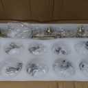 Glass Globe Sputnik Chandelier, 16-Light Mid Century Modern Light Fixture Over Table, Linear Chandeliers for Dining Room, Kitchen Island, Brass Gold and Milk White Bubble, 40 Inch, GC-02