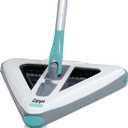 Zippi Sweeper Standard - 2025 New and Improved Lightweight Sweeper, Perfect for Short Carpet Hardwood and Tile, Triangular Design Allows for Sweeping in Corners, LED Light, 30 Minutes Cleaning Time