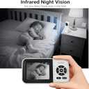 Baby Monitor with Camera and Audio, Video Baby Monitor WiFi Night Vision, 2.8" LCD Screen Baby Camera VOX Mode Alarm and 1200ft Long Range