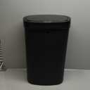 BestOffice Trash Can Broken-Resistant Plastic Touch Free High-Capacity Garbage Can with Lid for Bedroom Bathroom Home Office 49 Liter 13 Gallon Trash Can Automatic Kitchen Trash Can
