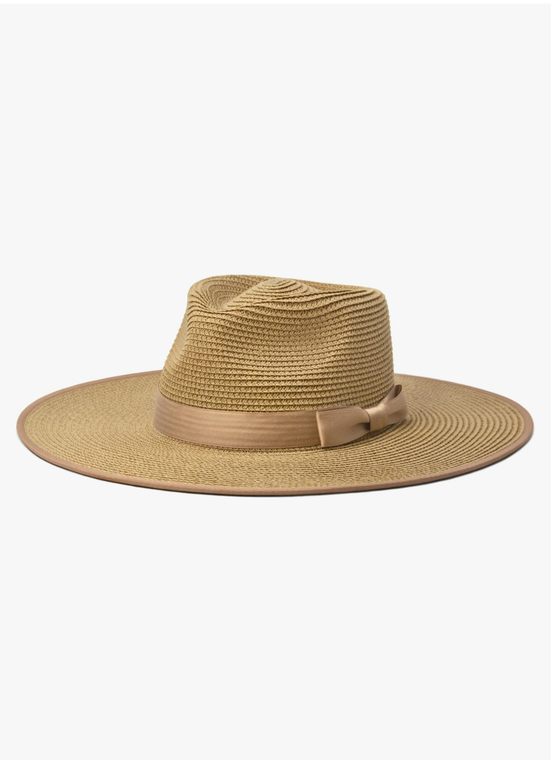 FLUFFY SENSE. Unisex Wide Brim Sun Hat Straw Panama Rancher Fedora Hat for Men Beach Hat for Women Large