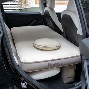 Havnby SUV Car Bed, TPU Air Foam Inflatable Backseat Mattress, Rearseat Camping SnugNest with Rechargeable Built-in Pump, Portable Blow Up Travel Sleeping Mattress for Rav4 CRV