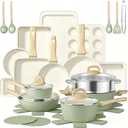 Pots and Pans Set Nonstick, Umite Chef 31-Piece Induction Cookware & Bakeware Set with Frying Pans, Saucepan, Grill Pan, Baking Sheet & Utensils, PFOA-Free Kitchen Starter Set (Sage Green), Extra Large